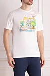 MC2 Saint Barth White cotton T-shirt for men - castle pattern. 100% cotton. Country of manufacture: Italy. Care: specialized cleaning - photo 3