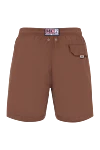 Men's polyester beach shorts, brown MC2 Saint Barth - brand logo. 100% polyester. Closure: drawstring. two side pockets, one back pocket. Country of manufacture: Italy. Care: specialized cleaning - photo 6