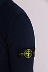 Stone Island Кофта спортивная из хлопка синяя мужская - логотип бренда. 100% хлопок. молния. Страна производитель: Италия . Уход: специализированная чистка - фото 5