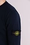 Stone Island Ұзын жеңді көгілдір көгілдір мақтадан жасалған ерлер - Декорация: бренд логотипі. Құрамы: 100% мақта. . Шығарылған елі: Италия . Күтім: арнайы тазалау - фото 5