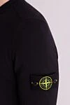 Stone Island Джемпер с длинным рукавом из хлопка мужской синий - логотип бренда. 100% хлопок. . Страна производитель: Италия . Уход: специализированная чистка - фото 5