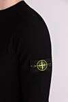 Stone Island Ерлерге арналған ұзын жеңді мақта джемпер, қара - Декорация: бренд логотипі. Құрамы: 100% мақта. . Шығарылған елі: Италия . Күтім: арнайы тазалау - фото 5