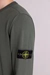 Stone Island Ерлерге арналған ұзын жеңді мақтадан жасалған джемпер, жасыл - Декорация: бренд логотипі. Құрамы: 100% мақта. . Шығарылған елі: Италия . Күтім: арнайы тазалау - фото 5