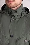 Куртка из хлопка зеленая мужская Stone Island - логотип бренда. капюшон. 100% хлопок. пуговицы. два нагрудных кармана. Страна производитель: Италия . Уход: специализированная чистка - фото 6