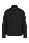 Stone Island Black cotton jacket for men - brand logo. 100% cotton. zipper, buttons. two side pockets. Country of origin: Italy . Care: specialized cleaning - photo 1