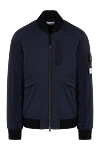 Stone Island Men's blue polyamide and elastane jacket - brand logo. 89% polyamide, 11% elastane. Closure: zipper. two side pockets. Country of manufacture: Italy. Care: specialized cleaning - photo 1