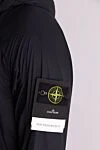 Stone Island Ерлерге арналған қара полиамидті және эластанды күрте - Декорация: бренд логотипі. Қосымша: сорғыш. Құрамы: 89% полиамид, 11% эластан. Жабу: найзағай. Қалталар: екі бүйір қалта, екі кеуде қалта. Шығарылған елі: Италия . Күтім: мамандандырылған тазалау - фото 5