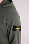 Stone Island Кофта спортивная из хлопка зеленая мужская - логотип бренда. капюшон. 100% хлопок. молния, кулиска. Страна производитель: Италия . Уход: специализированная чистка - фото 5