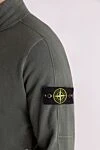 Stone Island Кофта спортивная из хлопка зеленая мужская - логотип бренда. 100% хлопок. молния. Страна производитель: Италия . Уход: специализированная чистка - фото 5