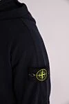 Stone Island Кофта спортивная из хлопка черная мужская - логотип бренда. капюшон. 100% хлопок. молния. Страна производитель: Италия . Уход: специализированная чистка - фото 5