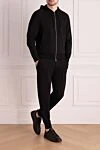 Men's black walking suit made of cotton and elastane Ermenegildo Zegna - 95% cotton, 5% elastane. Closure: zipper. two side pockets. Country of manufacture: Italy. Care: specialized cleaning - photo 2