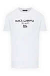 Dolce & Gabbana Cotton T-shirt for men white - brand logo. 100% cotton. Country of manufacture: Italy. Care: specialized cleaning - photo 1