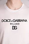 Dolce & Gabbana Cotton T-shirt for men white - brand logo. 100% cotton. Country of manufacture: Italy. Care: specialized cleaning - photo 5