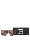 Balmain Men's brown sunglasses - brand logo. metal, plastic. brown. Country of manufacture: Italy. Care: specialized cleaning - photo 5