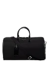 Prada Men's black travel bag made of polyamide - brand logo. 100% polyamide. Closure: zipper. Country of manufacture: Italy. Care: specialized cleaning - photo 5