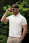 Loro Piana Polo made of cotton and elastane for men white - 96% cotton, 4% elastane. Closure: buttons. Country of manufacture: Italy. Care: specialized cleaning - photo 7