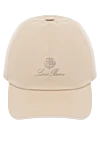 Loro Piana Beige men's polyester cap - brand logo. 100% polyester. Country of manufacture: Italy. Care: specialized cleaning - photo 1