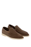 Loro Piana Brown suede loafers for men - contrast sole. 100% suede. Country of origin: Italy . Care: specialized cleaning - photo 3