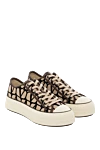 Valentino Beige men's sneakers made of textile - pattern pattern. 32% cotton, 31% polyester, 37% viscose. Closure: laces. Country of manufacture: Italy. Care: specialized cleaning - photo 3