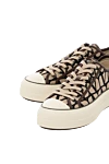 Valentino Beige men's sneakers made of textile - pattern pattern. 32% cotton, 31% polyester, 37% viscose. Closure: laces. Country of manufacture: Italy. Care: specialized cleaning - photo 5