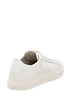 Genuine leather sneakers for men, white Santoni - 100% genuine leather. Closure: lace. Country of manufacture: Italy. Care: specialized cleaning - photo 4