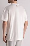 White cotton T-shirt for men Palm Angels - brand logo. 100% cotton. Country of manufacture: Italy. Care: specialized cleaning - photo 4