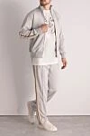 Men's white walking suit made of polyester Palm Angels - brand logo. 100% polyester. Closure: zipper. two side pockets. Country of manufacture: Italy. Care: specialized cleaning - photo 2