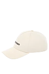 Palm Angels Cotton cap for men, beige - brand logo. 100% cotton. Country of manufacture: Italy. Care: specialized cleaning - photo 3