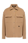 Palm Angels Men's beige wool jacket - 100% wool . Closure: buttons. two chest pockets. Country of manufacture: Italy. Care: specialized cleaning - photo 1