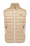 Palm Angels Beige men's vest made of polyamide - brand logo. 100% polyamide. Closure: zipper. two side. Country of manufacture: Italy. Care: specialized cleaning - photo 1