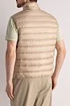 Beige men's vest made of polyamide Palm Angels - brand logo. 100% polyamide. Closure: zipper. two side. Country of manufacture: Italy. Care: specialized cleaning - photo 4