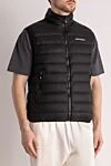 Palm Angels Black men's vest made of polyamide - brand logo. 100% polyamide. Closure: zipper. two side. Country of manufacture: Italy. Care: specialized cleaning - photo 3