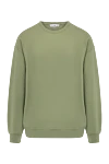Stone Island Свитшот из хлопка зеленый мужской - логотип бренда. 100% хлопок. Страна производитель: Италия . Уход: специализированная чистка - фото 1