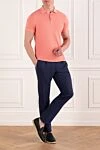 Поло мужское розовое из хлопка Kiton - 100% хлопок. Страна производитель: Италия. Уход: специализированная чистка - фото 2
