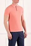 Kiton Поло мужское розовое из хлопка - 100% хлопок. Страна производитель: Италия. Уход: специализированная чистка - фото 3
