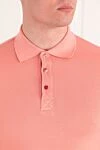 Kiton Поло мужское розовое из хлопка - 100% хлопок. Страна производитель: Италия. Уход: специализированная чистка - фото 5