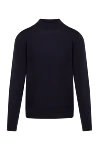 Svevo Long sleeve wool jumper for men, black - stand collar. 100% wool. Country of manufacture: Italy. Care: specialized cleaning - photo 1