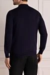 Long sleeve wool jumper for men, black Svevo - stand collar. 100% wool. Country of manufacture: Italy. Care: specialized cleaning - photo 4