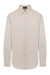 Svevo Men's beige cotton shirt - 100% cotton. Closure: button. Country of manufacture: Italy. Care: specialized cleaning - photo 1