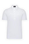 Svevo White cotton polo for men - 100% cotton. Closure: buttons. Country of manufacture: Italy. Care: specialized cleaning - photo 1