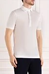 Svevo White cotton polo for men - 100% cotton. Closure: buttons. Country of manufacture: Italy. Care: specialized cleaning - photo 3