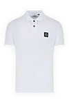 Stone Island Men's white polo made of cotton and elastane - brand logo. 95% cotton, 5% elastane. Closure: buttons. Country of manufacture: Italy. Care: specialized cleaning - photo 1