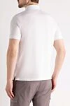 Men's white polo made of cotton and elastane Stone Island - brand logo. 95% cotton, 5% elastane. Closure: buttons. Country of manufacture: Italy. Care: specialized cleaning - photo 4