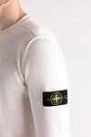 Stone Island Ерлерге арналған ақ мақтадан жасалған секіргіш - Декорация: бренд логотипі. Құрамы: 100% мақта. Шығарылған елі: Италия. Күтім: мамандандырылған тазалау - фото 5