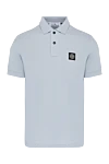 Stone Island Men's gray cotton polo - brand logo. 100% cotton. Closure: buttons. Country of manufacture: Italy. Care: specialized cleaning - photo 1