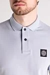 Stone Island Men's gray cotton polo - brand logo. 100% cotton. Closure: buttons. Country of manufacture: Italy. Care: specialized cleaning - photo 5