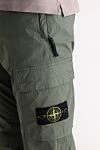 Stone Island Жасыл мақта және эластан ерлер шалбары - Декорация: бренд логотипі. Құрамы: 97% мақта, 3% эластан. Жабу: түйме, найзағай. Қалталар: төрт бүйір, екі артқы қалта. Шығарылған елі: Италия . Күтім: мамандандырылған тазалау - фото 5