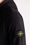 Stone Island Худи черное мужское из хлопка - логотип бренда. капюшон. 100% хлопок. кулиска. один передний карман. Страна производитель: Италия. Уход: специализированная чистка - фото 5