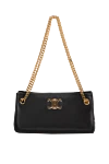 Celine Black women's bag made of genuine leather - brand logo, chain. 100% genuine leather. Closure: zipper. Country of origin: France. Care: specialized cleaning - photo 5