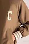 Celine Women's brown polyamide jacket - brand logo, striped cuffs. 100% polyamide. buttons. two side pockets. Country of origin: France. Care: specialized cleaning - photo 5